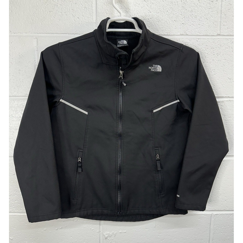 The‎ North Face Windwall Softshell Jacket Black Windproof / Boys Large